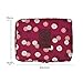 Cherry Roll Clear Cosmetic Makeup Bag Toiletry Travel Kit Organizer (flower printing wine red)