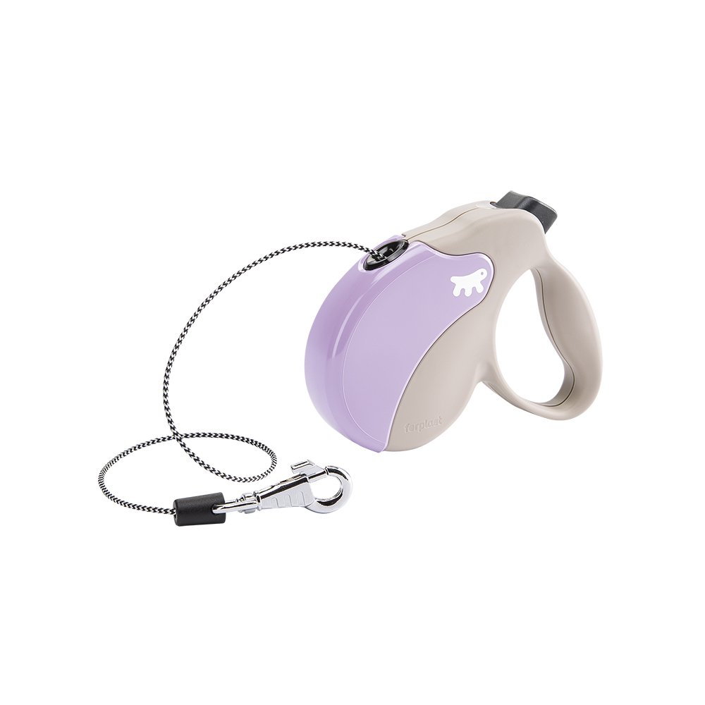 Ferplast Retractable Dog Lead Extendable Dog Leash AMIGO Cord MINI, Retractable Cord, 3 m, Max 12 kg, Lilac