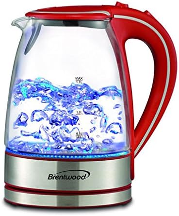 Lunarland Brentwood KT-1900R 1.7-Liter Glass Electric Kettle