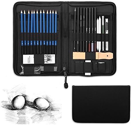 40-piece Professional Art Sketch Pencils Drawing Set With with Tools, Erasers, Kit Bag and Free Sketchpad - Art Supplies, Drawing Pencils, Graphite Pencils, Sketching Supplies for Adults and Teens