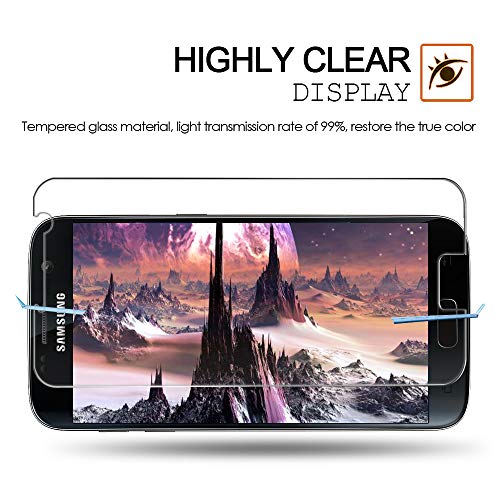image for ONSON Samsung Galaxy S7 Screen Protector, [2-Pack][HD Clear][9H Hardne