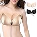 [NEW VERSION]Adhesive Bra Push Up Bra Backless Bra with Drawstring, Invisible Bras for Women(FBA),Nude,Cup B