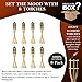 Bamboo Tiki Torches - 8 Pack - Metal Oil Canister - 14in High, 6oz. Capacity - Sturdy Table Torch by Kaya Collection