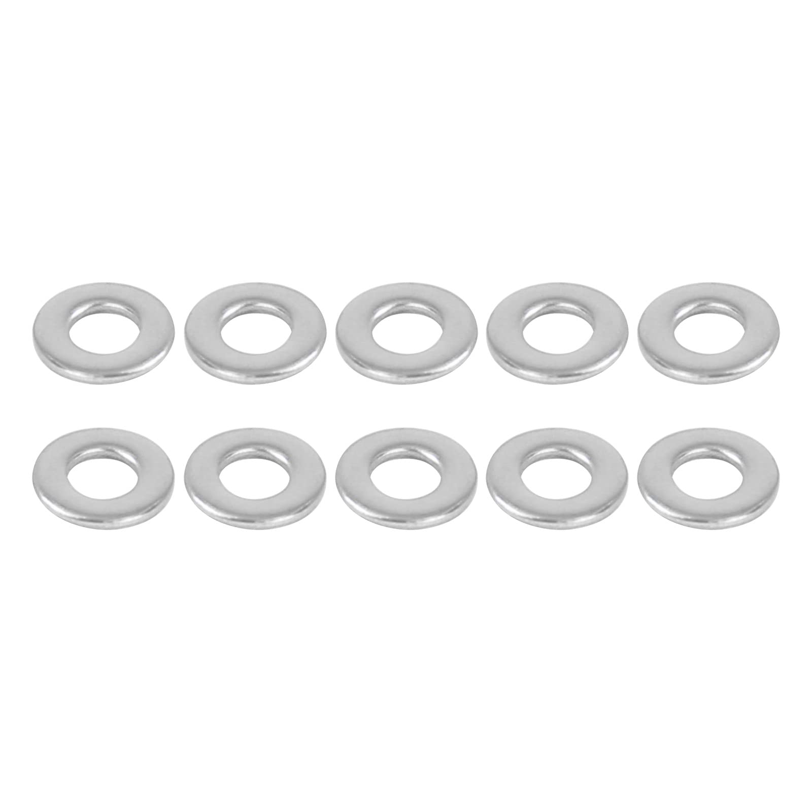 DTGN 4mmx9mmx0.8mm(IDxODxT) Stainless Steel Flat Washers - 500Pack - Good for Industrial Machinery - Flat Ring Gaskets - Silver Tone