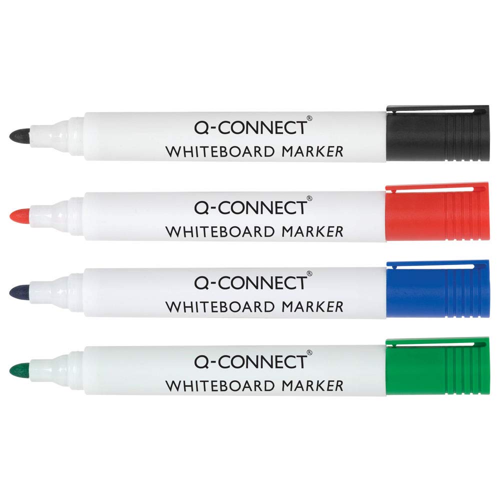 Q-Connect Drywipe Marker Pen Assorted (Pack of 4) — image 1