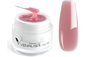 V VENALISA Venalisa Builder Nail Gel, 50ml Nude Pink Hard Gel for Nails Extension, Polygel Nail Art Manicure