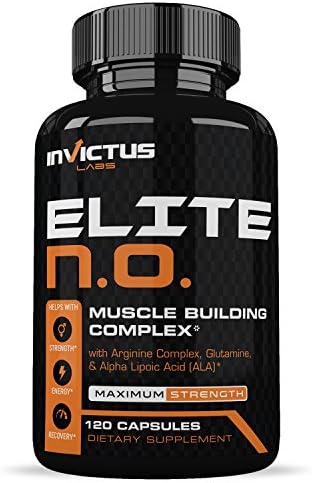 Nitric Oxide Supplement – Extra Strength NO Booster with L Arginine, For Stronger Leaner Muscles - Amino and Metabolic Formulas - Increase Endurance, Energy and Power – 120 Caps