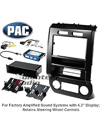 PAC Audio Kit de instalación integrado 2015 2017 Ford F150 y F250 ..., Negro