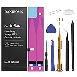 DAXTROMN Battery Model iP6 Plus - Replacement Kit with Tools, Adhesive & Instructions - New 2915 mAh 0 Cycle Battery - 2 Years Warranty