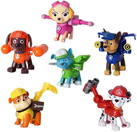 6 Pcs New Canine Patrol Dog Toys Russian Anime Doll Action Figures Car Patrol Puppy Toy Patrulla Canina Juguetes Gift for Child
