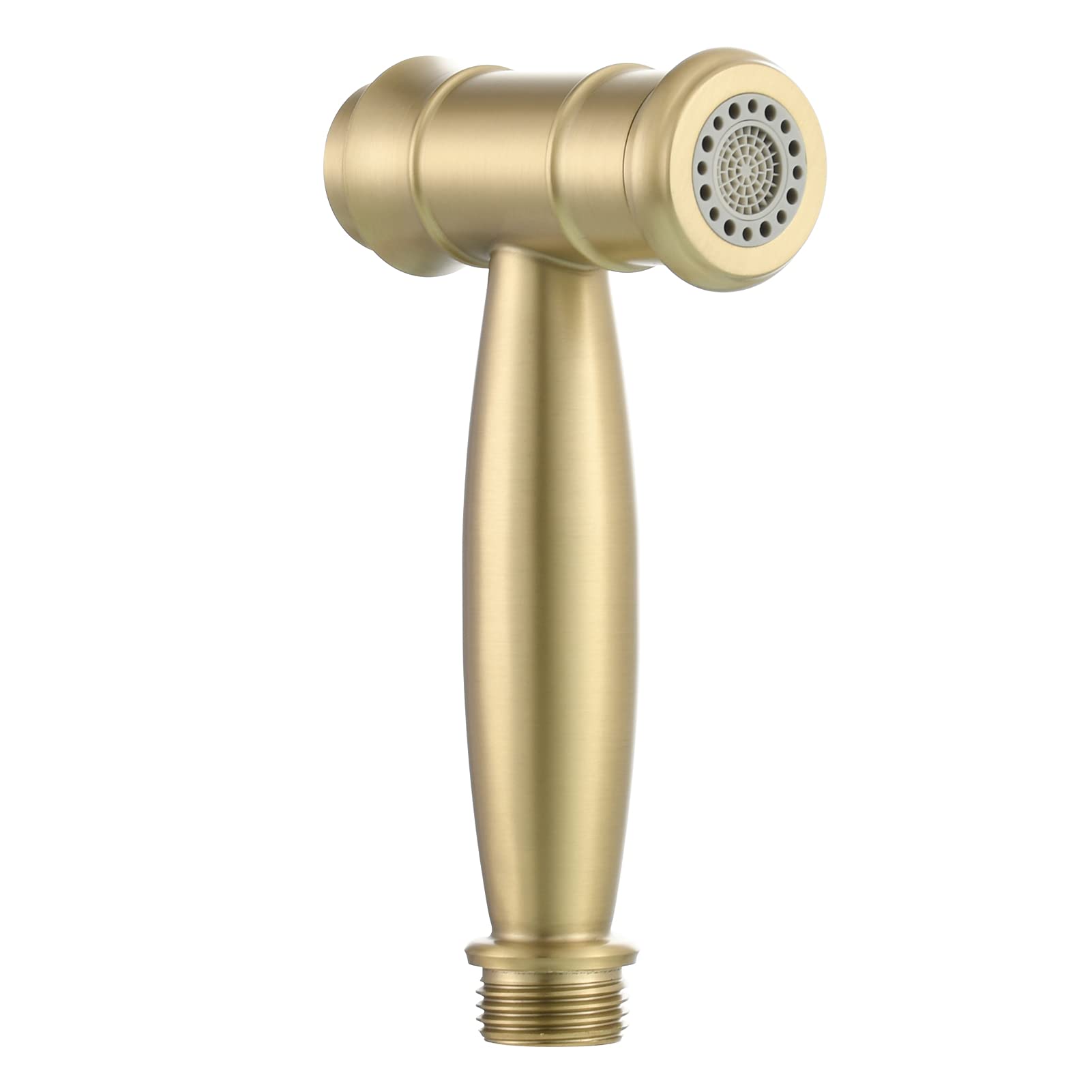 Tecmolog 2 Functions Handheld Bidet Sprayer Head Stainless Steel Bathroom Portable Toilet Shattaf Faucet for Personal Hygiene Brushed Gold, WS035J