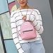 Duseedik Women Leather Backpack Girls School Rucksack College Shoulder Satchel Travel Bag Fashion Mini Cute Portable bag (Pink)