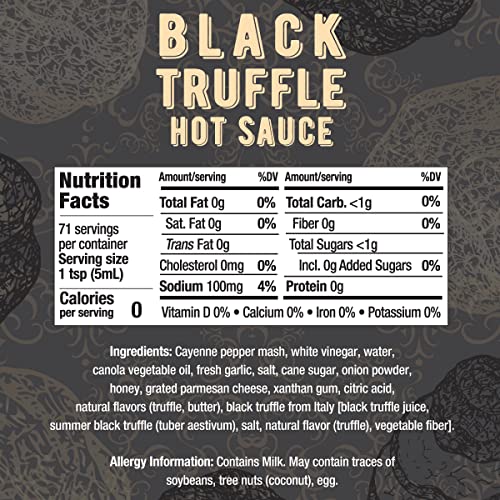 Melinda’s Black Truffle Hot Sauce Gourmet Truffle Hot Sauce Made with Fresh Ingredients