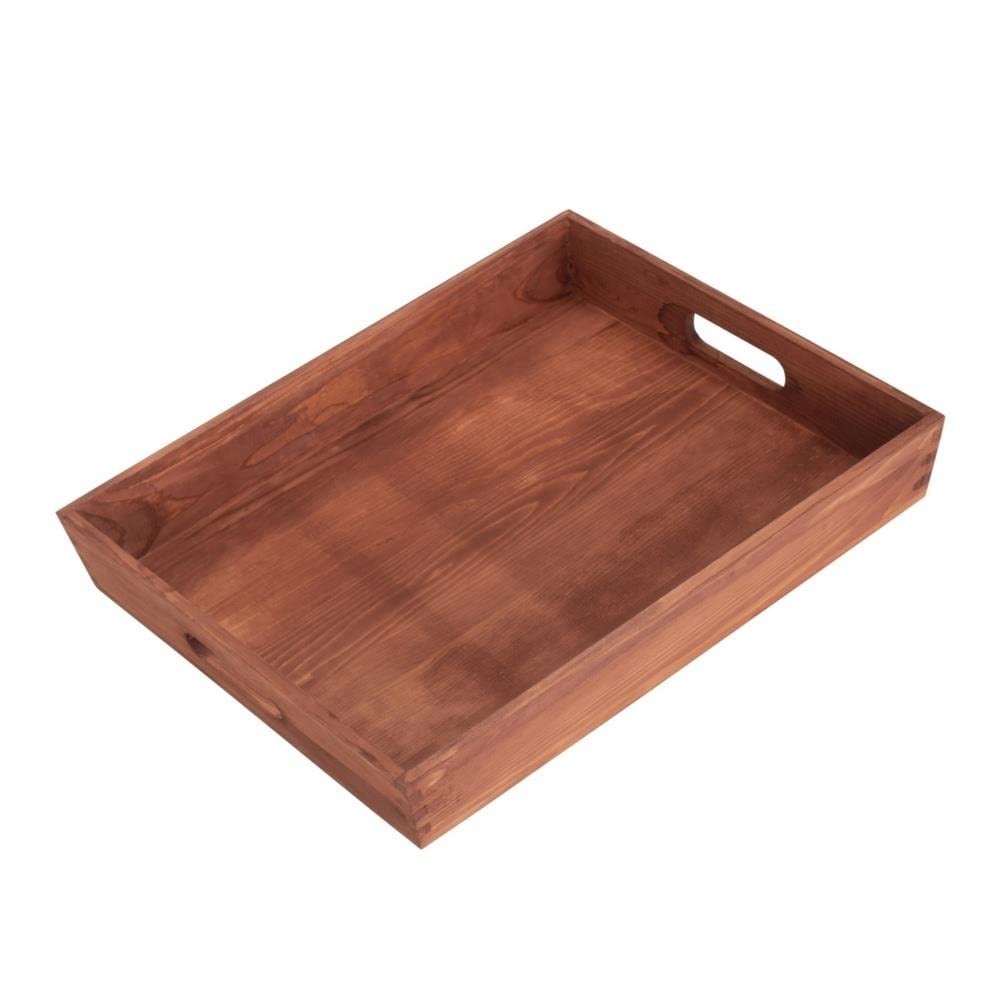 Red Hamper Wooden Serving Tray