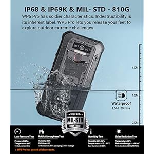4G Rugged Telefono OUKITEL WP5 PRO, Batteria da 8000 mAh, Android 10 Smartphone Antiurto IP68, Luce Flash a 4 LED, Helio… - immagine 4