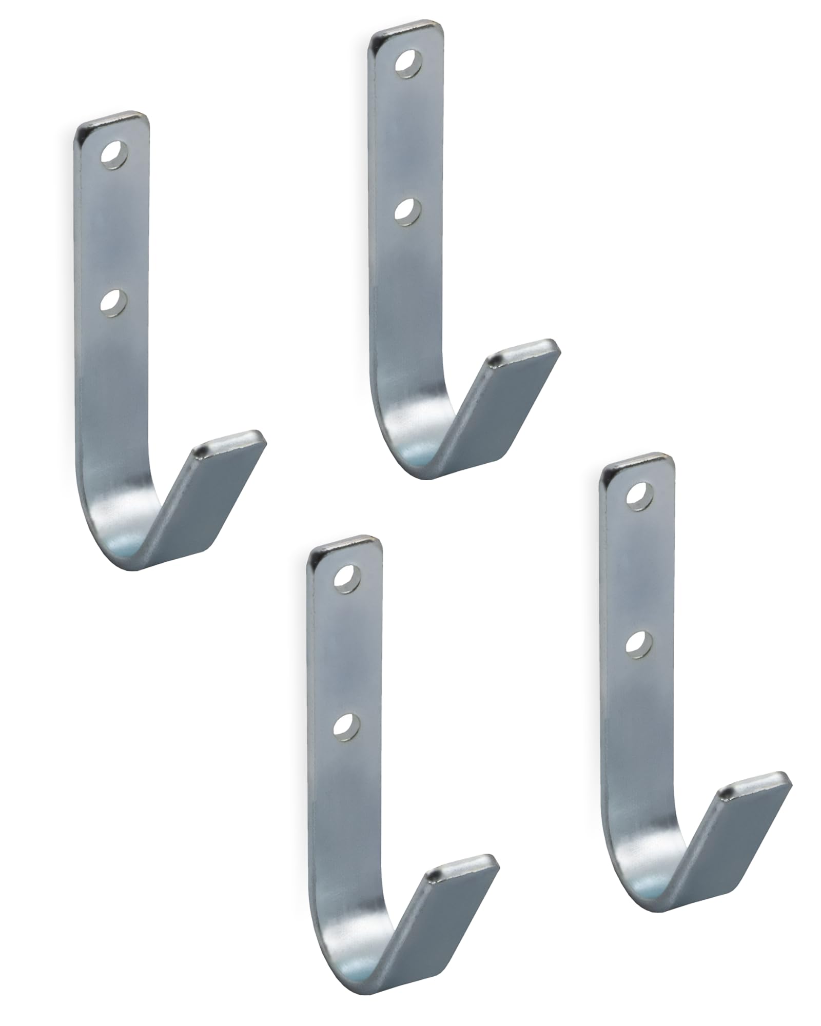 GedoTec 20 Pieces Wall Hook for screwdriving Uni All Purpose 35 x 82 mm Metal Steel zinc Plated Curved with 30 kg Lifting Capacity Universal-Hook in Reinforced Version Brand Quality Your Living Area