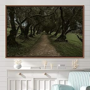 signwin Framed Canvas Wall Art Rustic Woods Brown...
