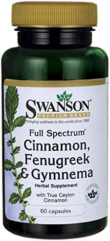Swanson Full Spectrum Cinnamon, Fenugreek and Gymnema Capsules, 60-Count