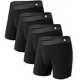 DAVID ARCHY Men's Modal Underwear Boxer Briefs Ultra Soft Stretch Slim Fit | Second Skin Soft Breathable, Covered Smooth Waistband, Contour Pouch for Comfort and Control with Fly, Mid Length, Tagless