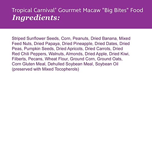 Tropical Carnival Gourmet Macaw Food – Big Bites Daily Diet with Probiotics - Image 3