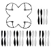 AFUNTA Propeller Blades Protection Guard Cover and Props 5x sets Quadcopter - Black/White