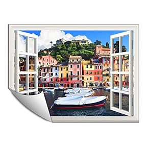 Wall Paper Small Wall Mural Beautiful Scenery Out of The Window Wall Art Removable Wall Decoration for Bedroom Living Room - 24x32 inches