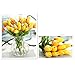 AHXHWKA 30 pcs Real-Touch Artificial Tulip Flowers Home Wedding Party Decor (Orange)
