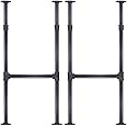 Niubid 38 Inch Industrial Pipe Table Leg for Bar Height Pub Table, H-Shape, Iron Base Legs Coffee Tables, Desks, Nightstand - Vintage, Mid-Century Modern Aesthetic 2 Pack