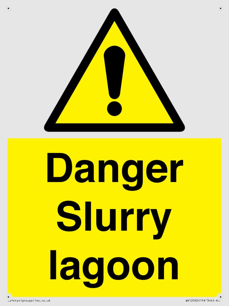 Danger Slurry lagoon Sign - 150x200mm - A5P