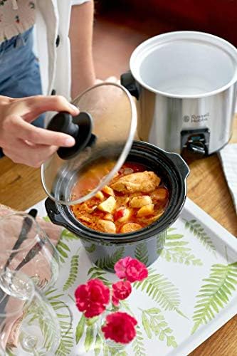 Russell Hobbs Mijoteur Electrique Programmable, Couvercle Verre, Cuve Amovible Céramique, Nettoyage Facile - 25570-56 Compact Home