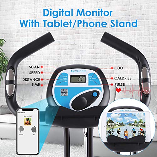 ISE Bicicletta Cyclette Da Casa Con Resistenza Regolabile, Cyclette