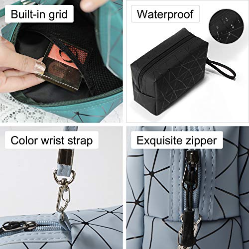 Makeup Bags, Small Travel Make Up Bags for Women and Girls, Portable Waterproof Cosmetic Organizer Bag with Handle, Black 2 Makeup Bags, Small Travel Make Up Bags for Women and Girls, Portable Waterproof Cosmetic Organizer Bag with Handle, Black