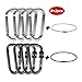 OUTXE Aluminum Carabiner D Shape Buckle Pack, Keychain Clip, Spring Snap Key Chain Clip Hook Screw Gate Buckle,8+2 pcs