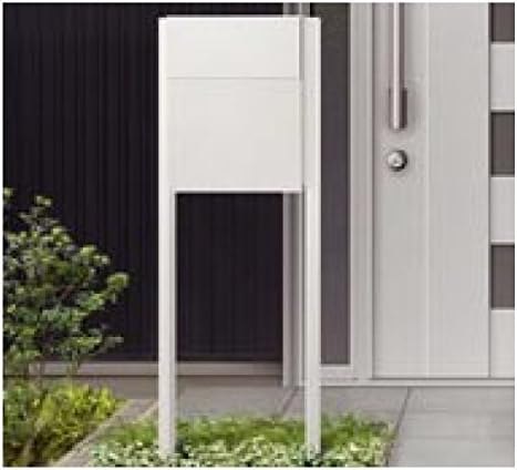 Amazon Toex Lixil エクスポスト フラット横型 ポール建て仕様 ポール付 前入れ前取出し リクシル 郵便ポスト ラスターホワイト 郵便受け メールボックス