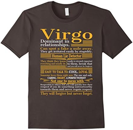 Mens Great Virgo T-shirt Small Asphalt