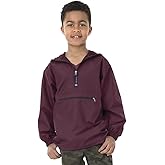 Charles River Apparel Youth Pack-N-Go Pullover, Lightweight Packable Windbreaker, Wind & Water-Resistant Kids Jacket