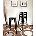 AmeriHome Metal Bar Stool Set, 30-Inch, Black, Set of 4