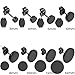 Flongo Men's Women's 10mm Round Stainless Steel Black Tunnel illusion Tapers Cheater Faux Fake Stud Earrings