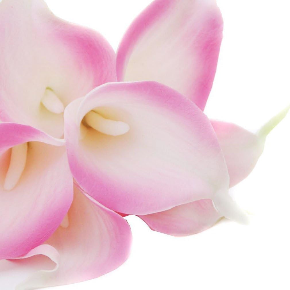 Calla Lily Flowers Bridal Wedding Party Home Decortion Bouquet Latex Real Touch Flower Bunch Artificial Flowers 10 Pack