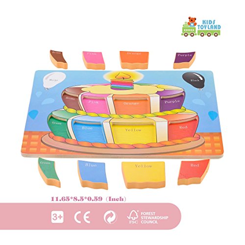 KIDS TOYLAND Classic Wooden Puzzles Set Toddlers - Pre-Kindergarten Toys Suitable Ages 3 Years up (3 Different Puzzles)