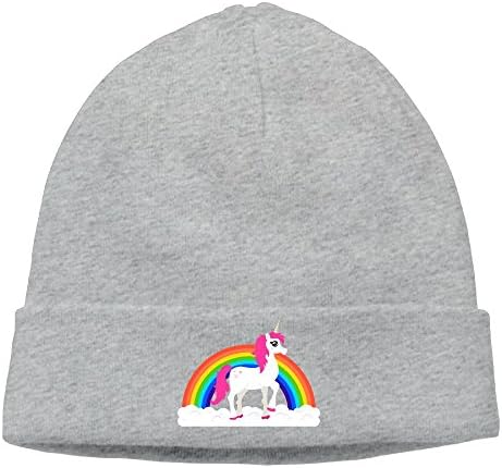 SEVENJIA I'm Magical Rainbow Unicorn Soft Knit Beanie Hat Warm Thick Winter Hat For Men I'm Magical Rainbow Unicorn Winter Warm Cap