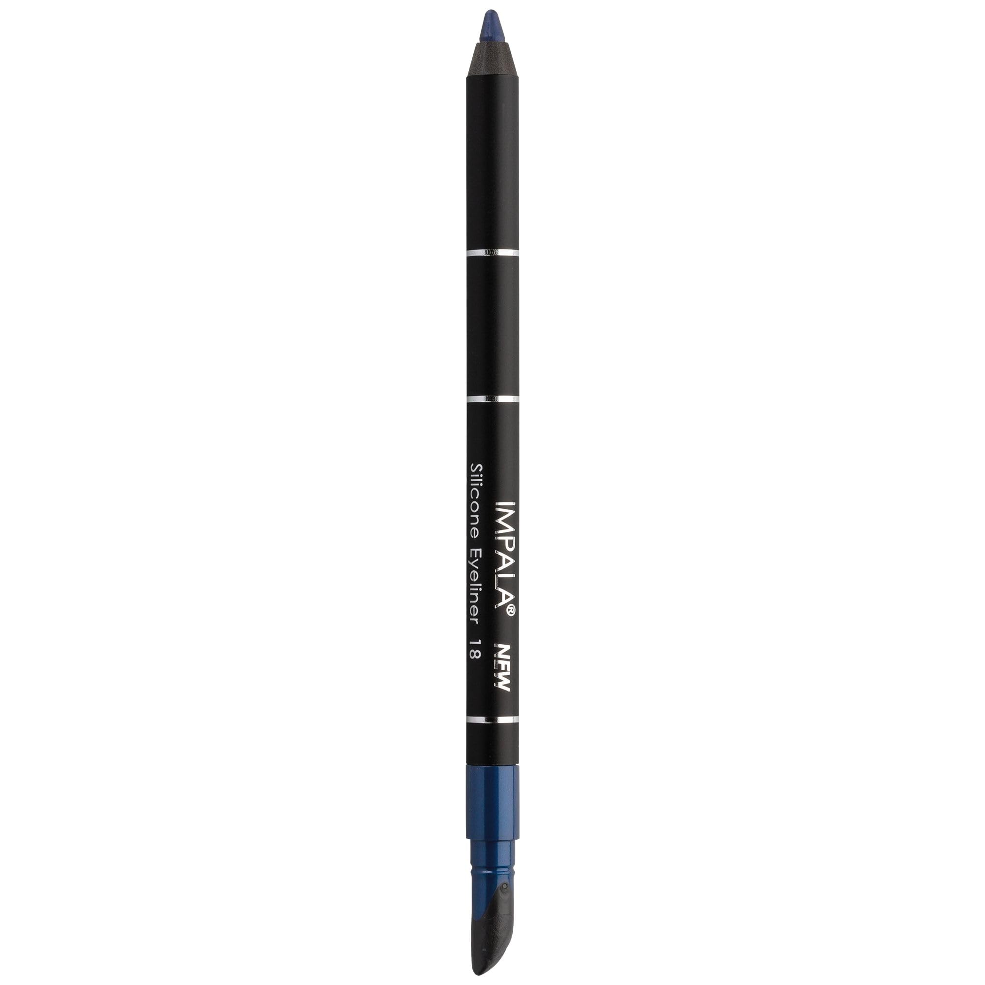IMPALA | Waterproof Eyeliner with Silicone, Dark Blue Color No. 18 | Defined Line or Smudged Effect | Easy-to-Apply Creamy Texture | Intense, Long-Lasting, and Water-Resistant Color