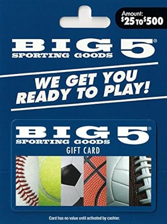 Amazon Com Big 5 25 500 Gift Cards