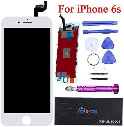 White LCD for iPhone 6S 4.7 inch - RSTH LCD Screen Touch Digitizer Replacement with 3D Touch Frame &amp; Repair Tools Kit Display …