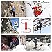 NIECOR 12MM Outdoor Climbing Rope 10M(32ft) 20M(64ft) 30M (98ft) Static Rock Climbing Rope, Escape Rope Ice Climbing Equipment Fire Rescue Parachute Rope (Red, 10m(32ft))