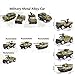Fycooler Die-cast Military Vehicles,4 Pack Assorted Alloy Metal Army Vehicle Models Car Toys