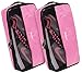 Travel Shoe Bag Value Pack by Baglane - Set of 2 Nylon Shoe Packing Organizers (Pink)