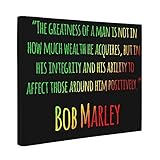 Greatness of a Man Bob Marley Quote CANVAS Home Décor