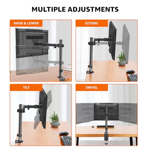 Amazon Basics Single Computer Monitor Stand Height Adjustable Desk Arm
