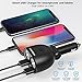 Cateck 1 to 2 Sockets Cigarette Lighter Splitter & Dual USB Car Charger Adapter with Voltage LED Display-Compatible with iPhone, Samsung, iPad, Tablets, GPS, 12-24V Voltage, Suitable for Various Cars